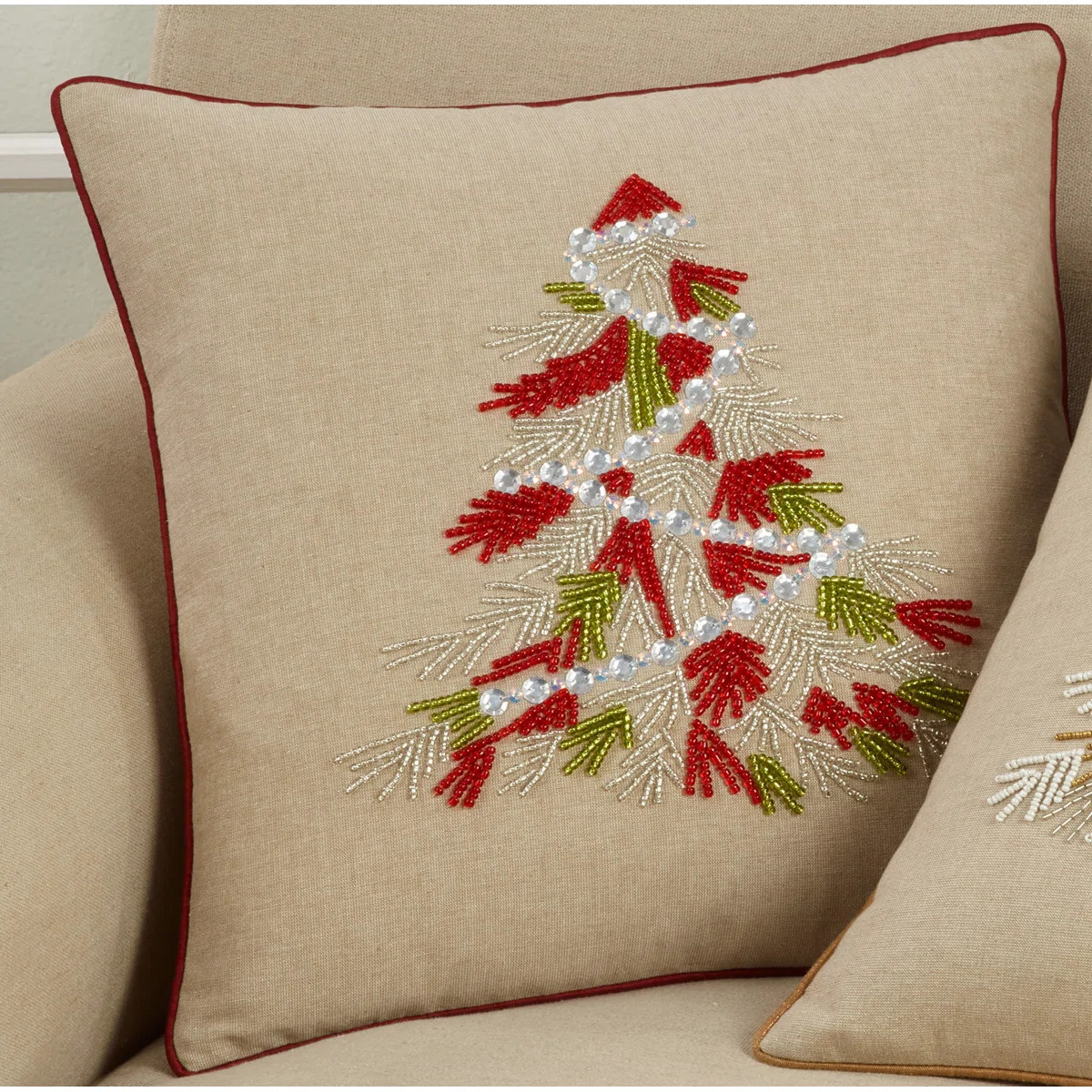 Lumi\u00e8res Collection Sequined Cotton Pillow Cover | Wayfair North America