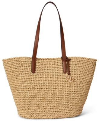 Crocheted Straw Large Lainey Tote Bag | Macy's