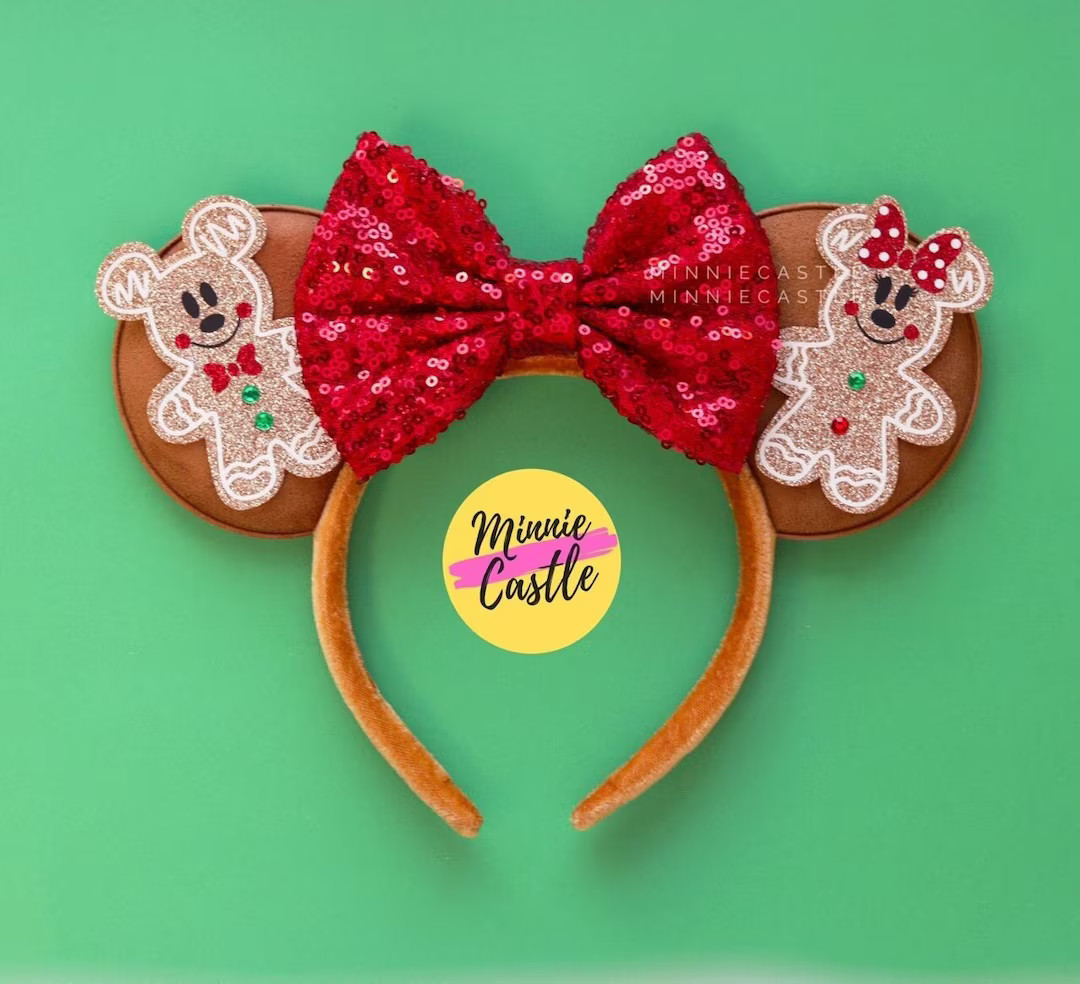 Gingerbread Minnie Ears, Christmas Ears, Gingerbread Ears, Christmas Mickey Ears, Holiday Mouse E... | Etsy (US)