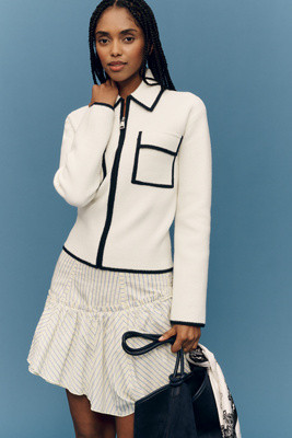 NVLT Knit Zip-Front Shacket | Anthropologie (US)