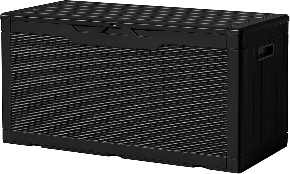 Devoko 100 Gallon Deck Box, Waterproof Resin Outdoor Storage Box for Outside and Patio, Large Out... | Amazon (US)