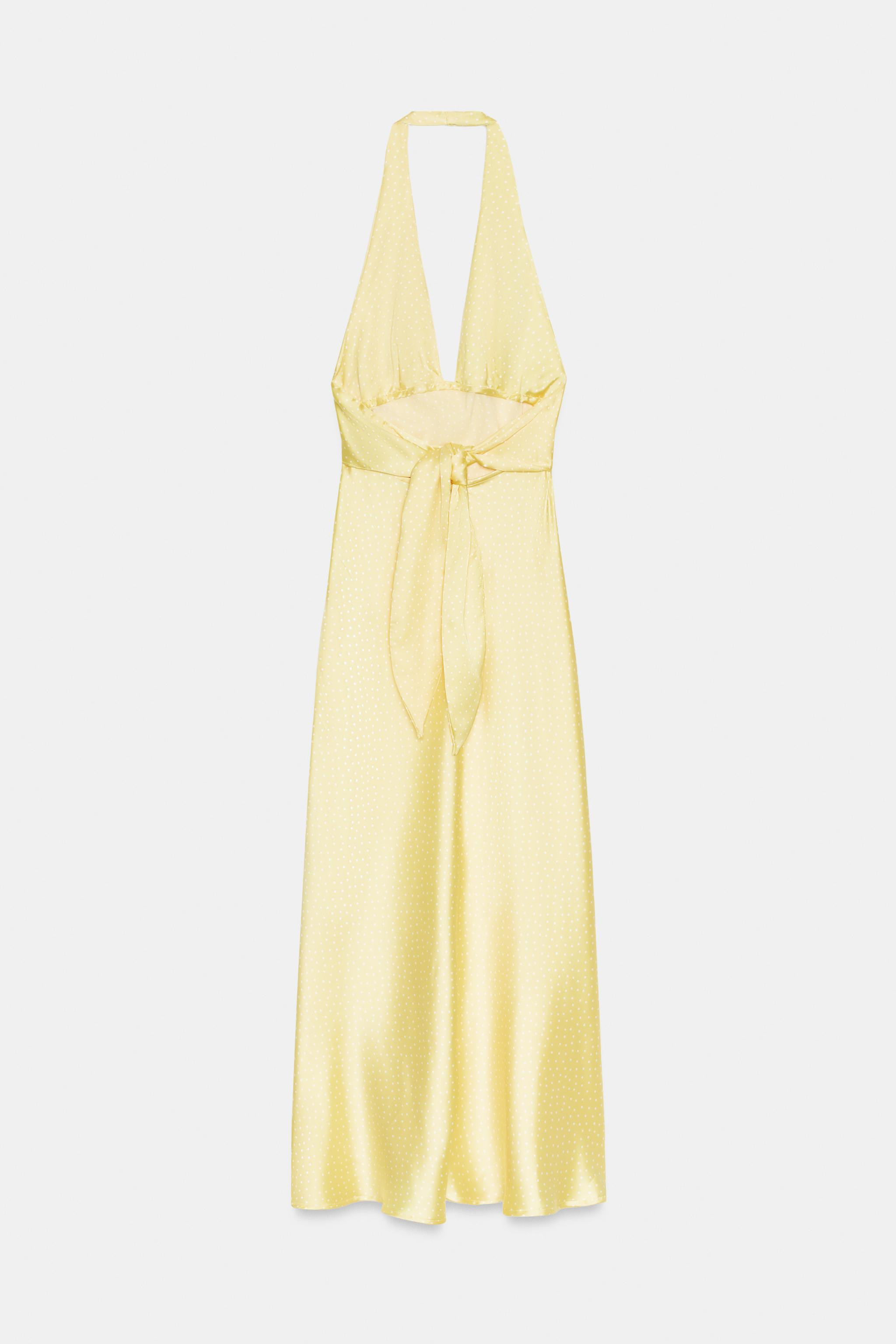 SATIN POLKA DOT MIDI DRESS | Zara UK