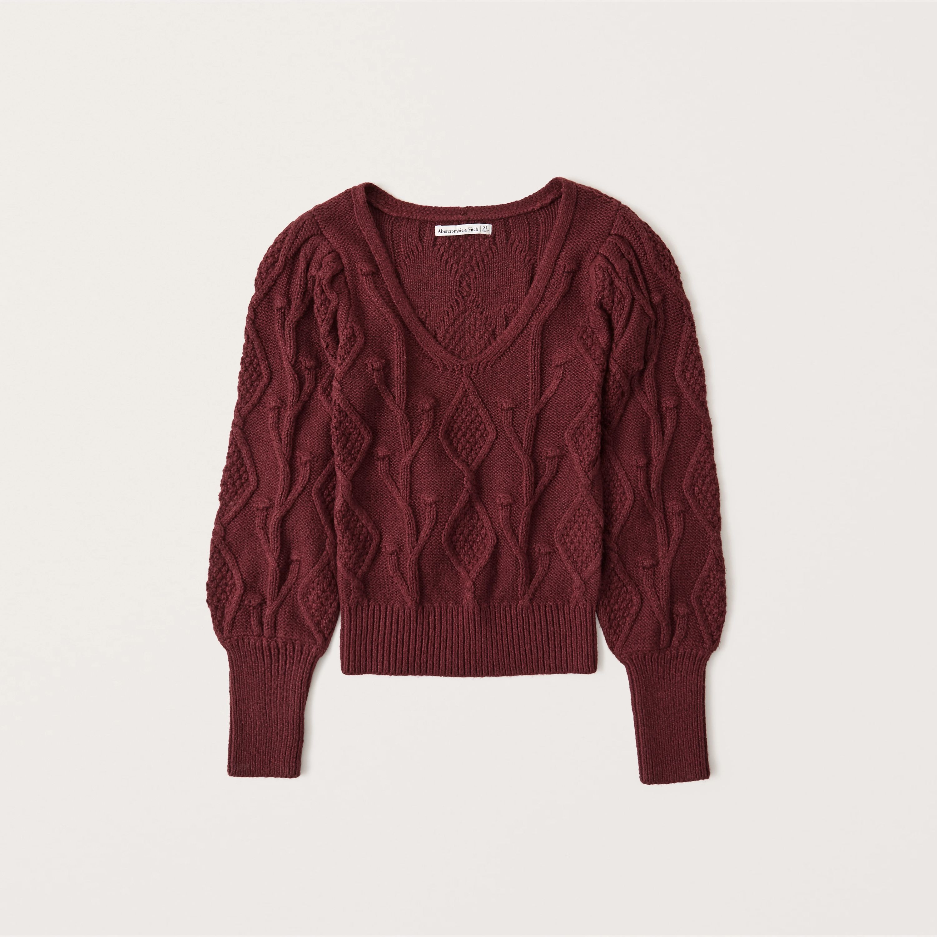 Bobble V-Neck Sweater | Abercrombie & Fitch (US)