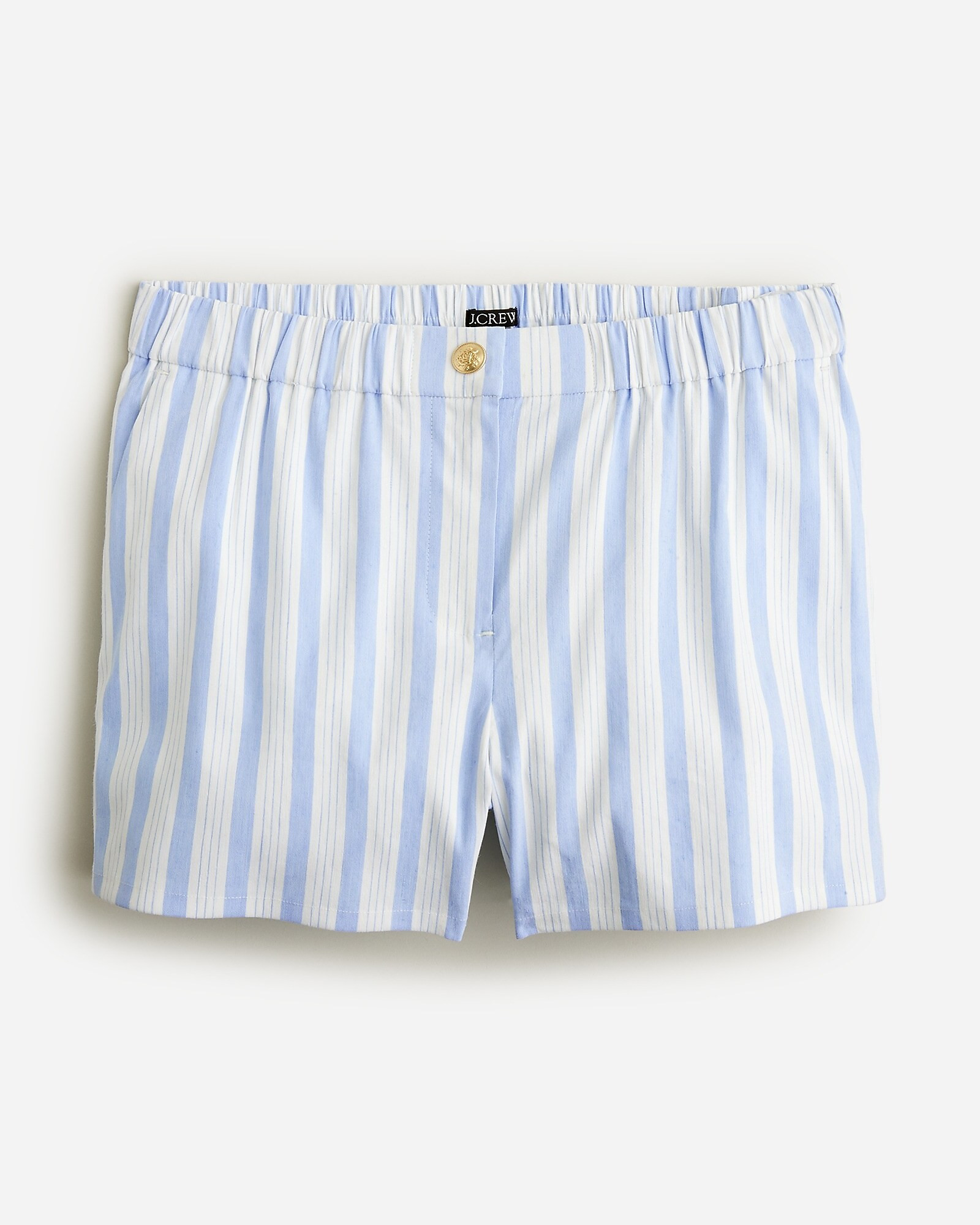 Linen-viscose blend mini short in stripe | J. Crew US