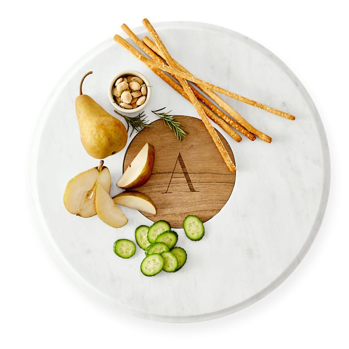 Wood and Marble Lazy Susan | Mark and Graham
