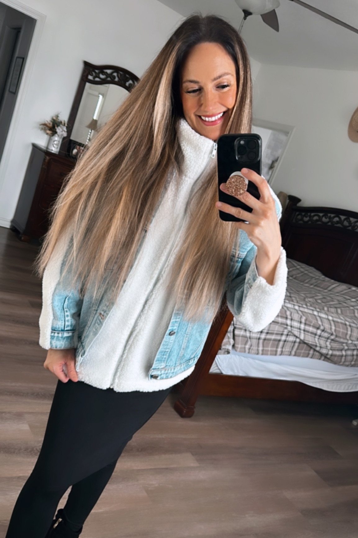 Cozy Sherpa denim jacket !! Under $50!!! 

#LTKsalealert #LTKSeasonal #LTKHolidaySale