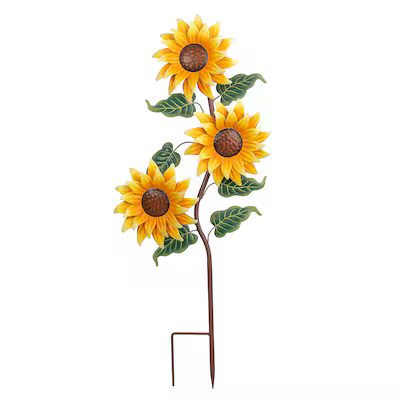 Holiday Living 3-ft Harvest Sunflowers Yard Stake Decor | Lowe's