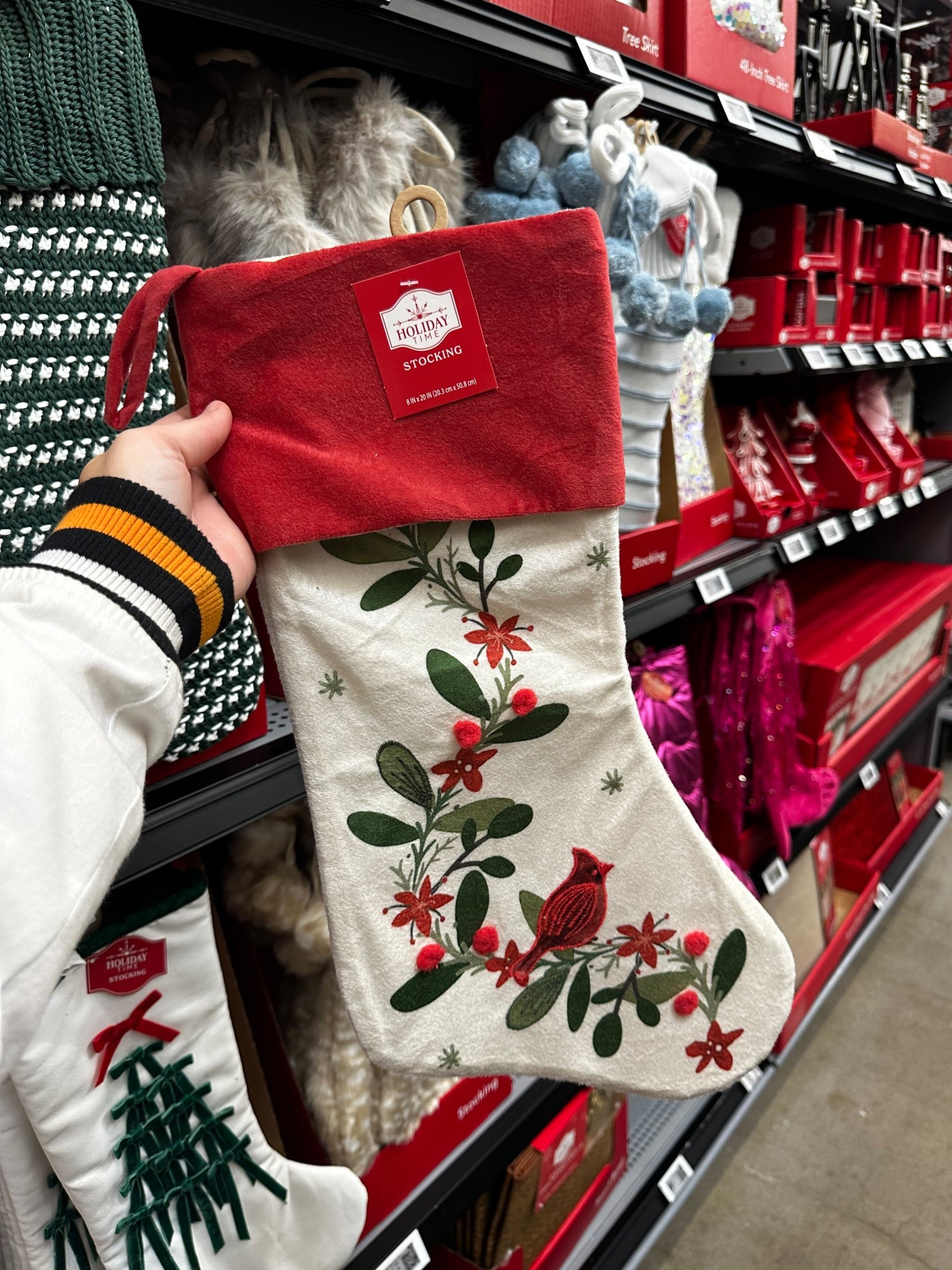 NEW Holiday Time cardinal Christmas stocking 

#LTKHome #LTKSeasonal #LTKFindsUnder50
