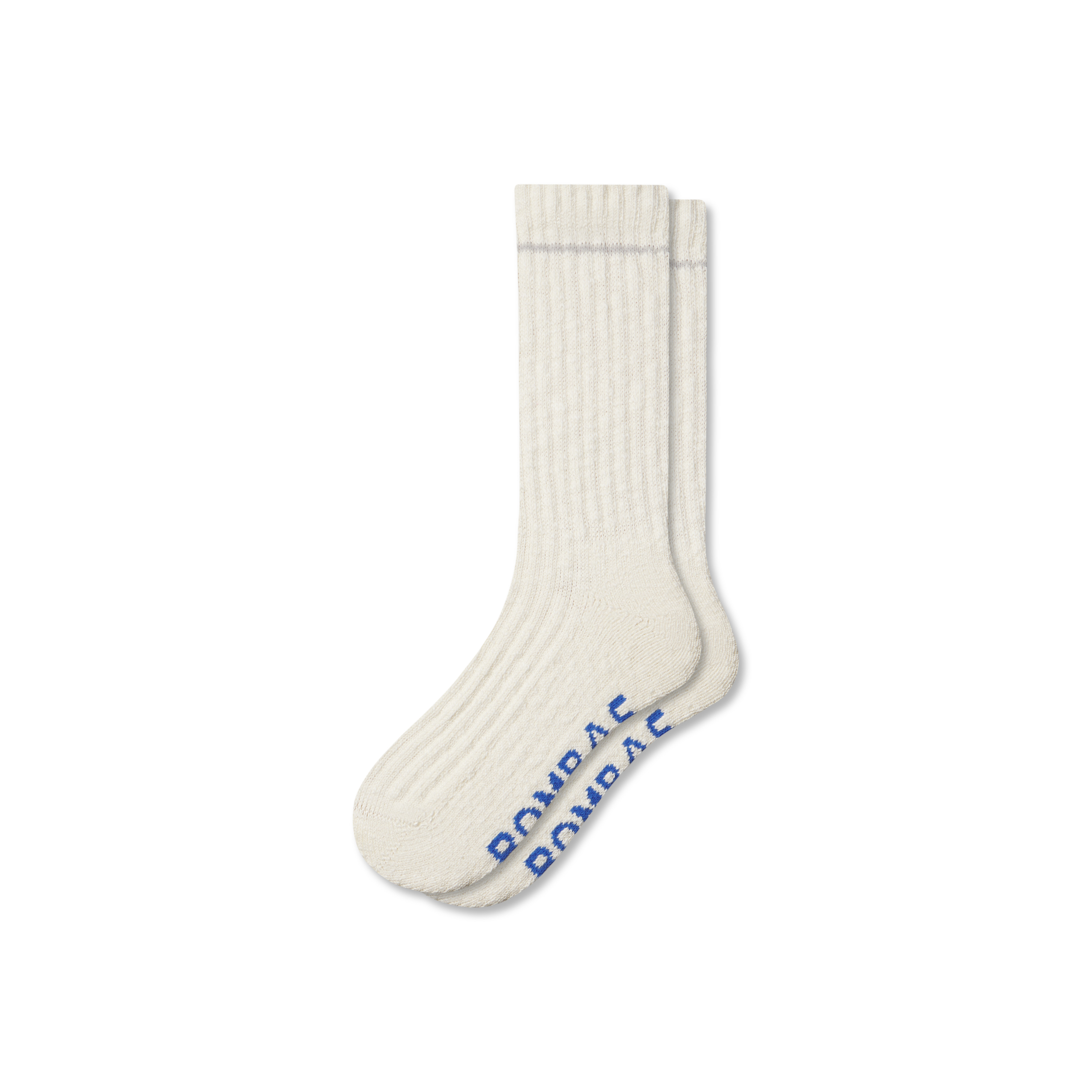 Women's Chunky Ragg Calf Socks - Ivory - Large - Cotton Blend - Bombas | Bombas