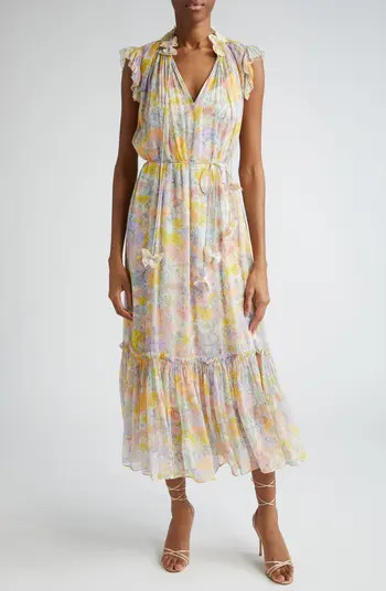 Zimmermann Butterfly Floral Print Tiered Dress | Nordstrom | Nordstrom