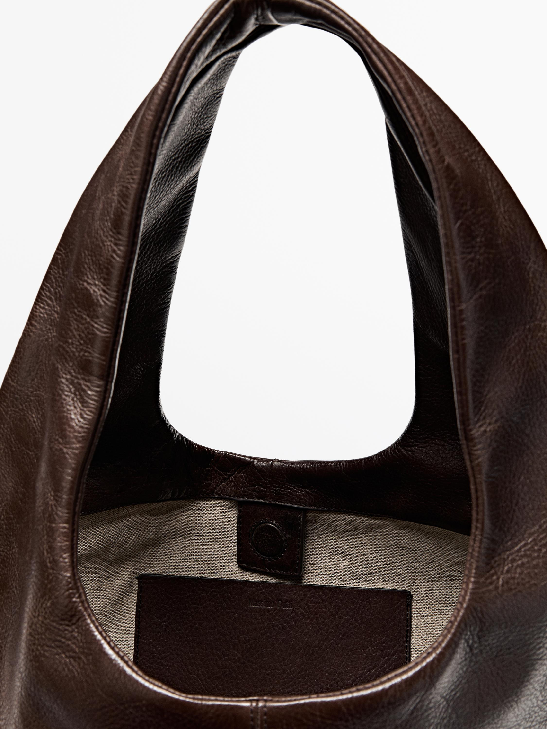 Medium nappa leather bag | Massimo Dutti US