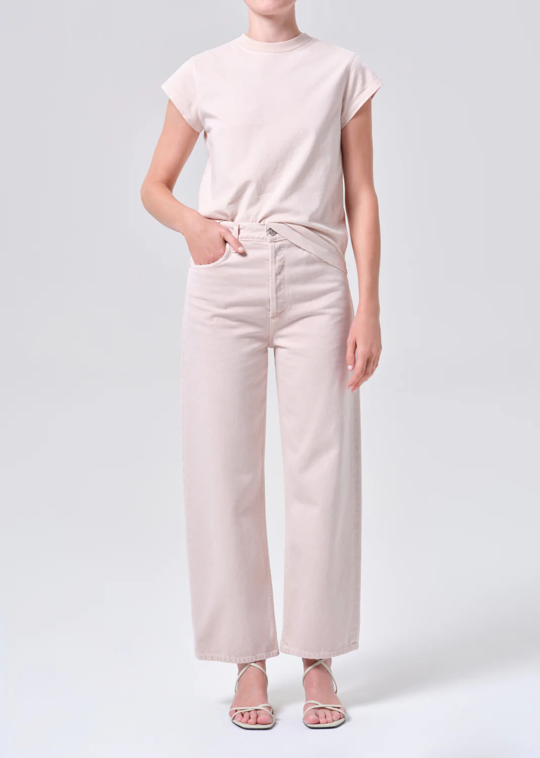 Ren High Rise Wide Leg in Foundation | AGOLDE