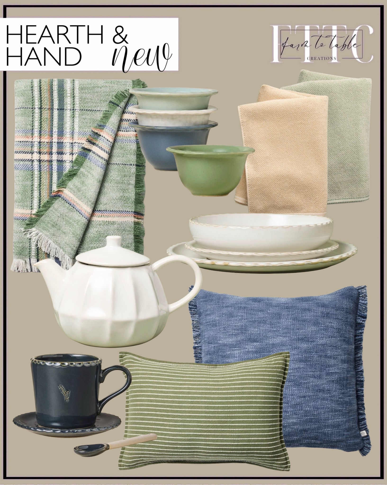 Hearth & Hand with Magnolia New Target Release (Shop the Dec 21 Drop)

Follow @farmtotablecreations on Instagram for more home finds & styling ideas.

Target just dropped a fresh new Hearth & Hand collection and it’s SO good for cozy, everyday styling—soft greens, classic neutrals, and those pretty tabletop details that make your kitchen feel instantly pulled together. 🤍

Launch details: it goes live online Dec 21 at 3:00 AM EST (set that alarm if you want the best chance at the popular pieces). I linked my favorites here so you can shop fast when it hits!

#target #hearthandhand #hearthandhandwithmagnolia #targethome #targetfinds #newarrivals #kitchenfinds #kitchendecor #kitchentowels #tabletop #dinnerware #serveware #stoneware #ceramics #teapot #mug #coffeecup #throwpillows #pillows #greendecor #neutraldecor #homedecorfinds #seasonaldecor #springdecor #kitchenstyle #tabledecor #coffeestation #targetstyle

#LTKHome #LTKFindsUnder50