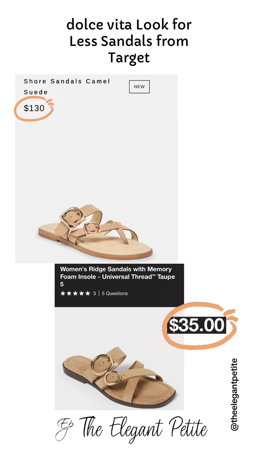 dolce vita Look for Less Sandals from Target 
Affordable fashion items with a touch of luxury.  
#elegantstyle #luxuryfashion
#styleinspo #dolcevitalookforless
#targetdesignerlookforless

#LTKPetite #LTKootd