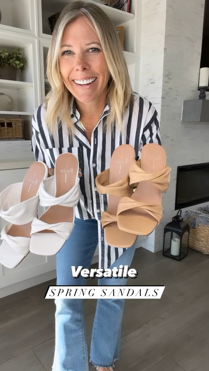 Spring sandals heels neutral pump spring outfit ideas Nordstrom target amazon fashion 
Twist heels run true to size. 
Size XS striped shirt, 26 jeans, small everything else. 

#LTKstyletip #LTKshoecrush #LTKSeasonal