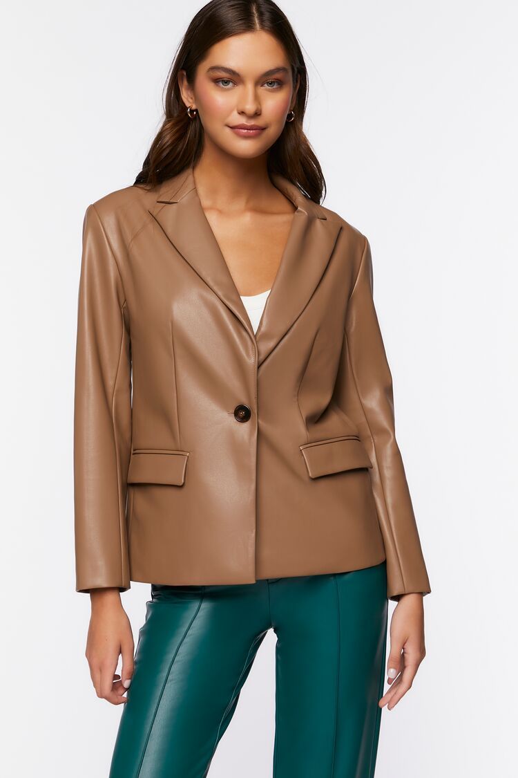 Faux Leather Blazer | Forever 21 (US)