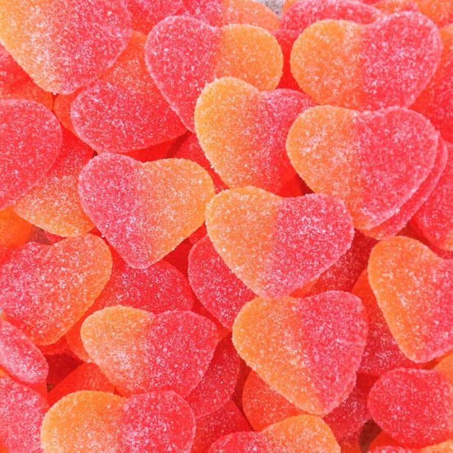 SweetGlob Valentine Hearts Lovely Gummy Candy (Peach Gummi Hearts, 2 Pound) | Amazon (US)
