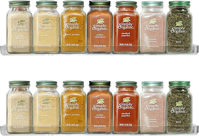 Urban Deco Clear Spice Rack Wall Mount, Acrylic Spice Rack Organizer for Cabinet, 15” Spice Rac... | Amazon (US)