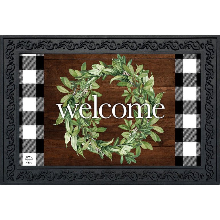 Briarwood Lane Farmhouse Wreath Spring Doormat | Walmart (US)