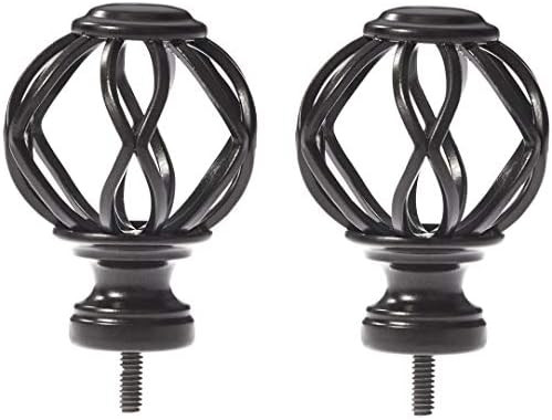 Amazon Basics Lattice Cage Curtain Rod Finials, Set of Two, Bronze | Amazon (US)