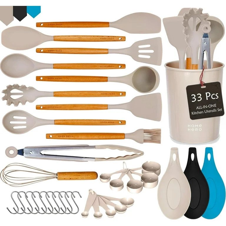 Home Hero - Kitchen Utensils Set - Cooking Utensils Set - Kitchen Gadgets & Kitchen Gifts - 33 Pi... | Walmart (US)
