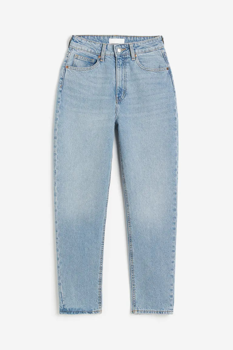 Slim Mom High Ankle Jeans - Light denim blue - Ladies | H&M US | H&M (US + CA)