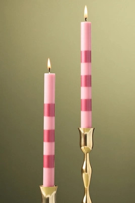 Striped Taper Candles, Set of 2 | Anthropologie (US)