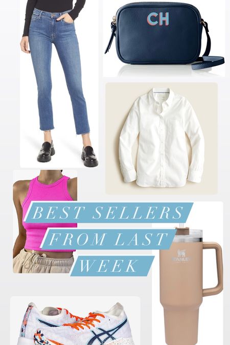 Best sellers from last week: monogram crossbody bag, classic white button down, favorite running shoes, mother denim, THE Stanley cup, cashmere cardigan Jenni Kayne dupe, and navy dress 

#LTKSeasonal #LTKSale #LTKfit