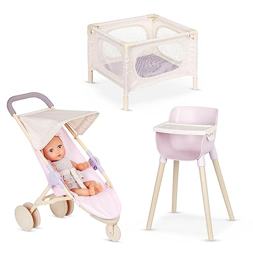 LullaBaby Baby Doll Nursery Playset with 14-Inch Doll, Stroller | Amazon (US)