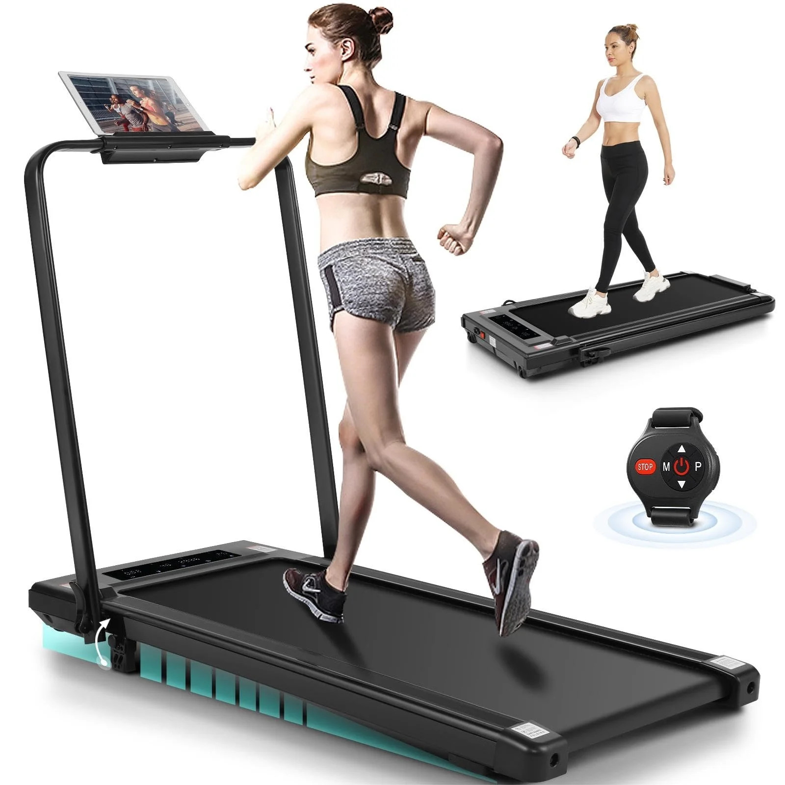 ANCHEER Treadmills, 2 in 1 Folding Treadmill, Walking Pad Treadmill Under Desk for Home Use, Port... | Walmart (US)
