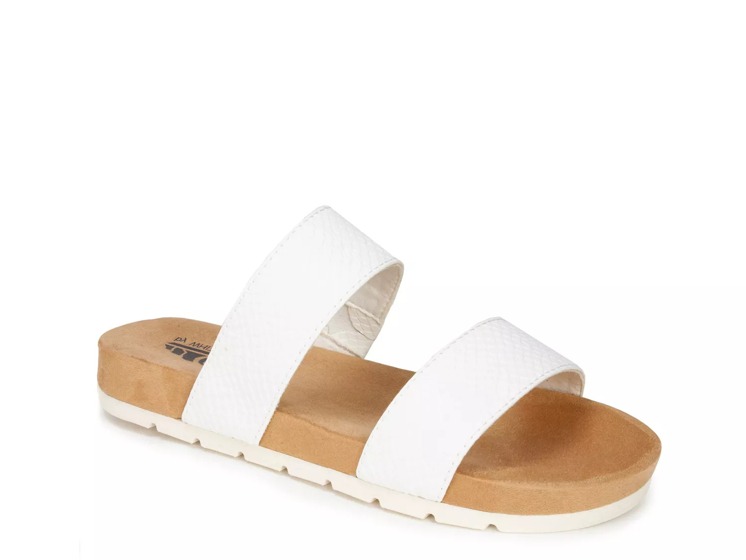 Cliffs by White Mountain Tahlie Slide Sandal | Women's | White Snake Print | Size 7.5 | Sandals | Footbed | DSW