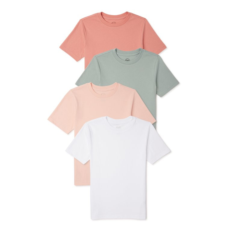 Wonder Nation Boys Short Sleeve T-Shirt, 4-Pack - Walmart.com | Walmart (US)