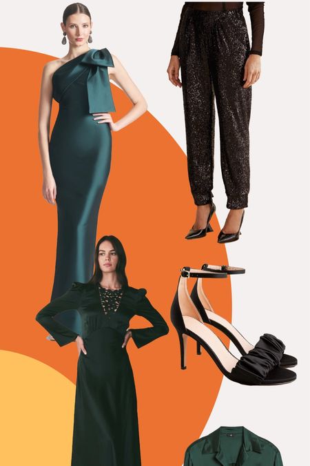 Holiday outfits: festive edition! We found the perfect dark green holiday dress, sequin pants, black heels, Mary Janes and green silk blouse just for you

#LTKHoliday #LTKGiftGuide #LTKSeasonal
