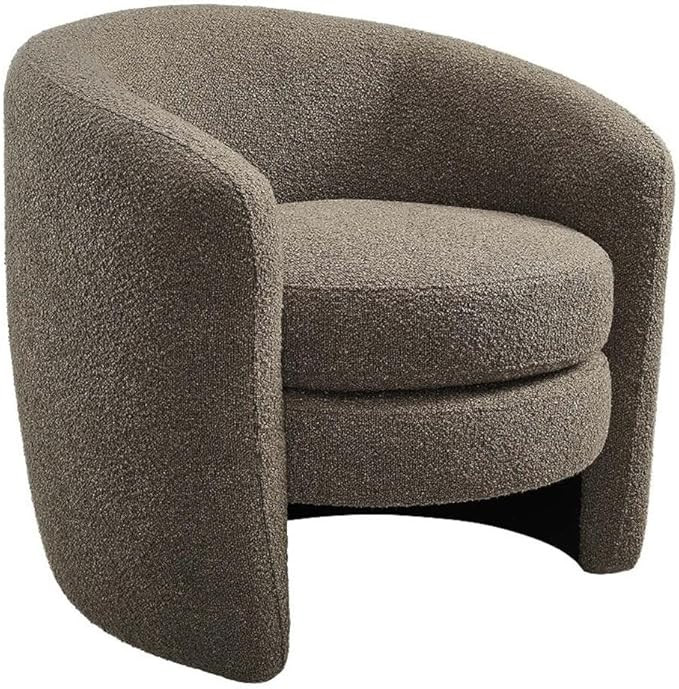 Modway Affinity Boucle Fabric Accent Chair in Pebble - Versatile Living Room Chair with Curved Ba... | Amazon (US)