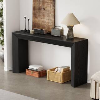 CHRISTOPHER KNIGHT HOME Foster Modern 59 in. Black Rectangle Wood Console Table 125554 - The Home... | The Home Depot