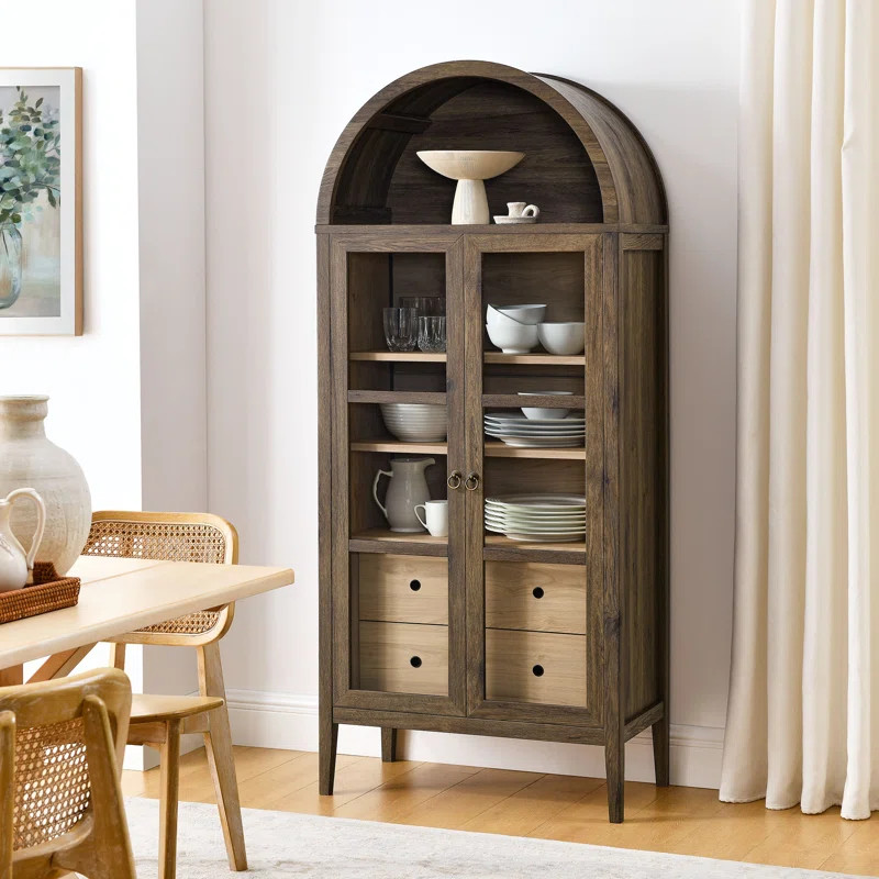 Nolan Tall Arched Storage Display Cabinet | Wayfair North America