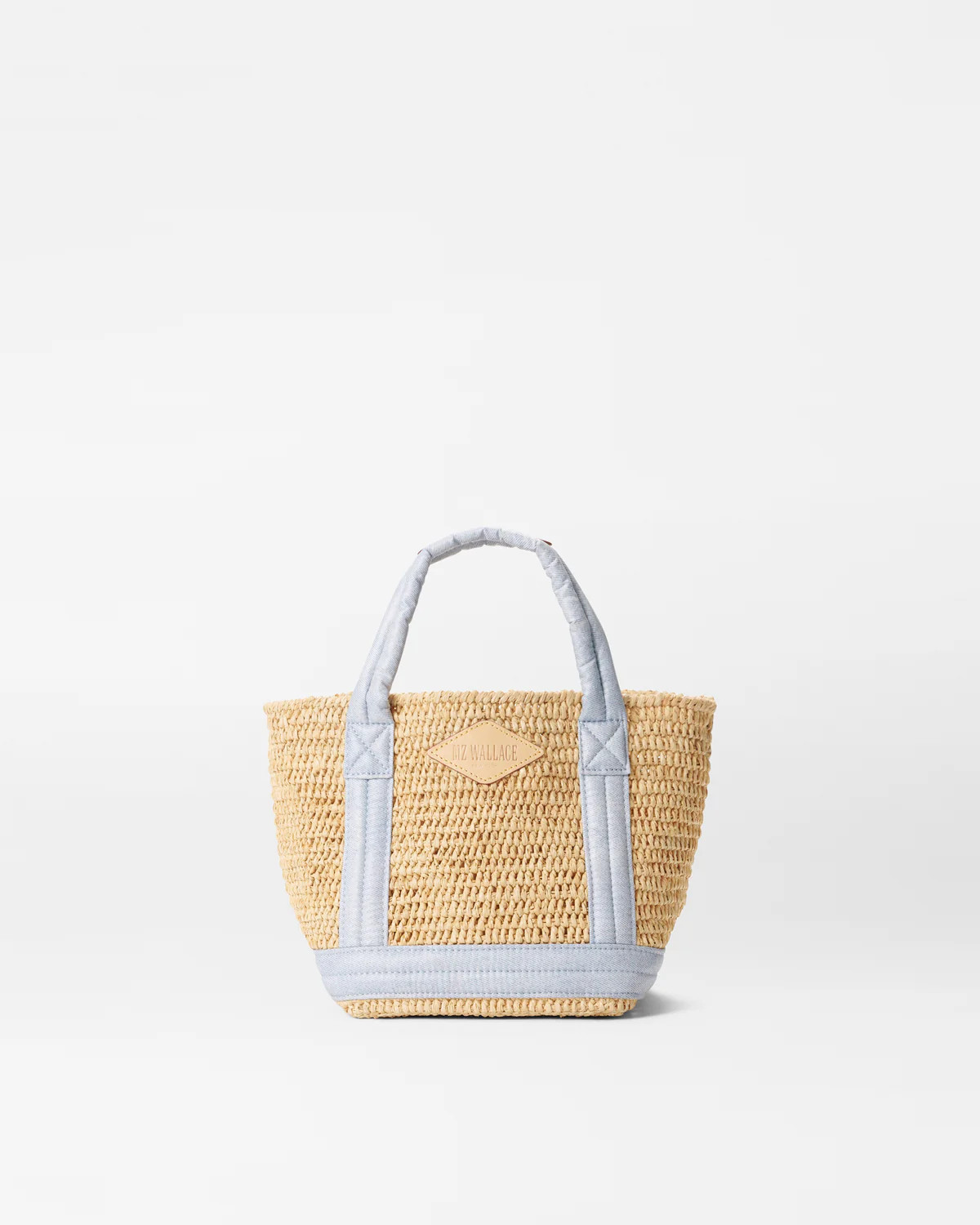 Mini Lightweight Raffia Tote in Chambray | MZ Wallace | MZ Wallace