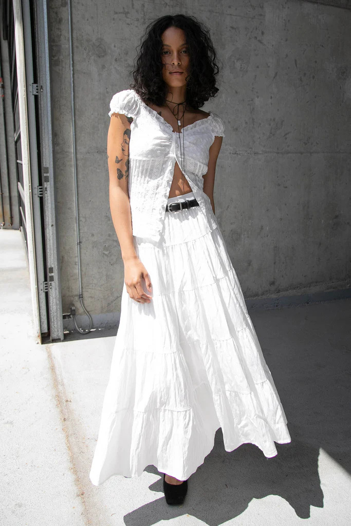 FIVE TIERED MAXI SKIRT | OAK + FORT