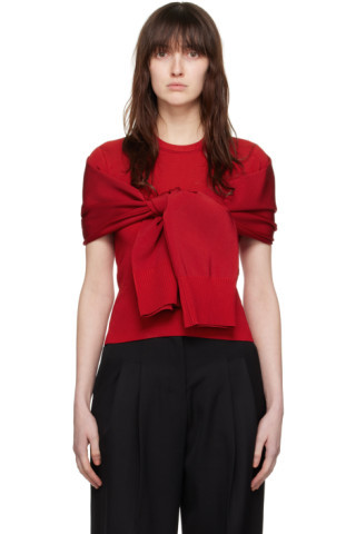 Red Les Sculptures 'Le haut Rica' Sweater | SSENSE