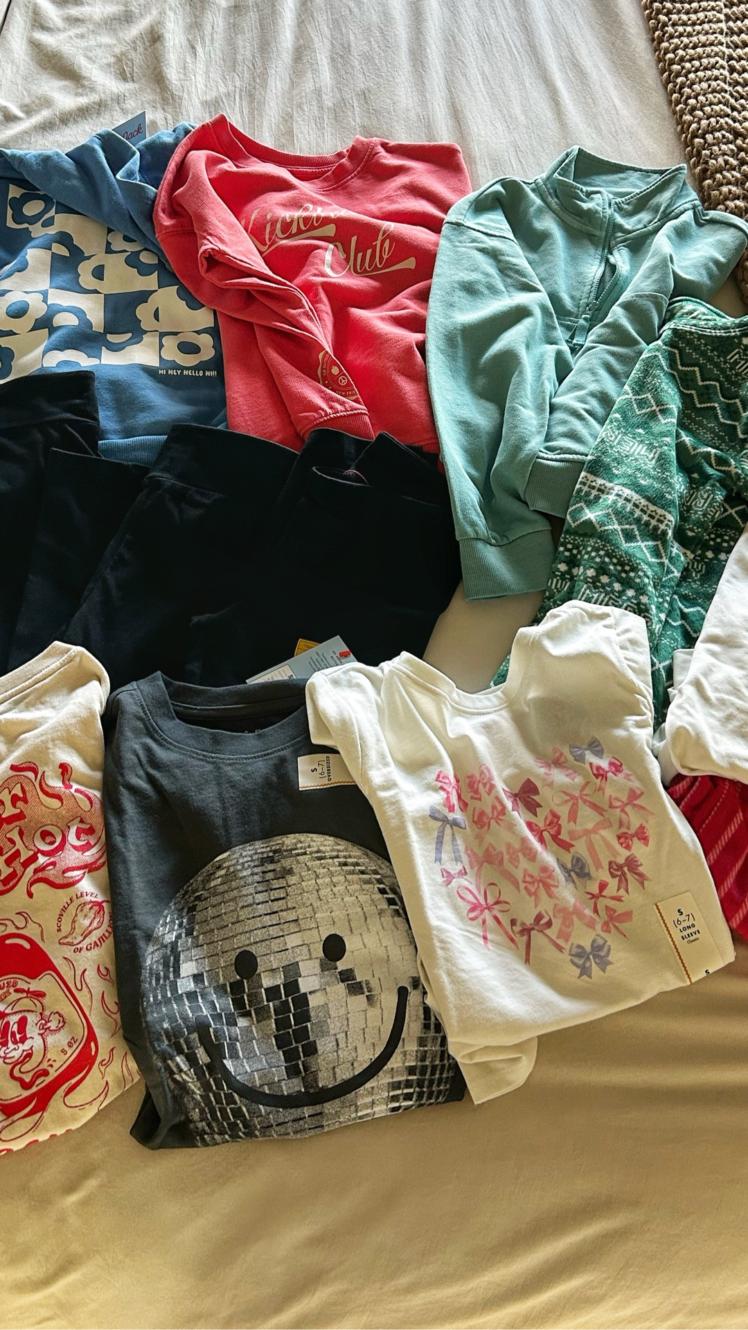 Target Circle Week is on!
Kids clothes are 40% off today. I bought 29 items for $185– that’s about $6 per article. 

I bought 3 jackets, 4-5 tops, 3 pants and 2 pajama sets for the kids that I will stash away for Christmas! If you don’t know, I’m frugal and begin shopping deals in the late summer months for Christmas! This is one of those deal weeks I don’t miss! 

I also bought 4 pairs of uniform pants! 

Girls ootd
Girls style
Girls clothing
Tween style

#LTKFamily #LTKKids #LTKSaleAlert