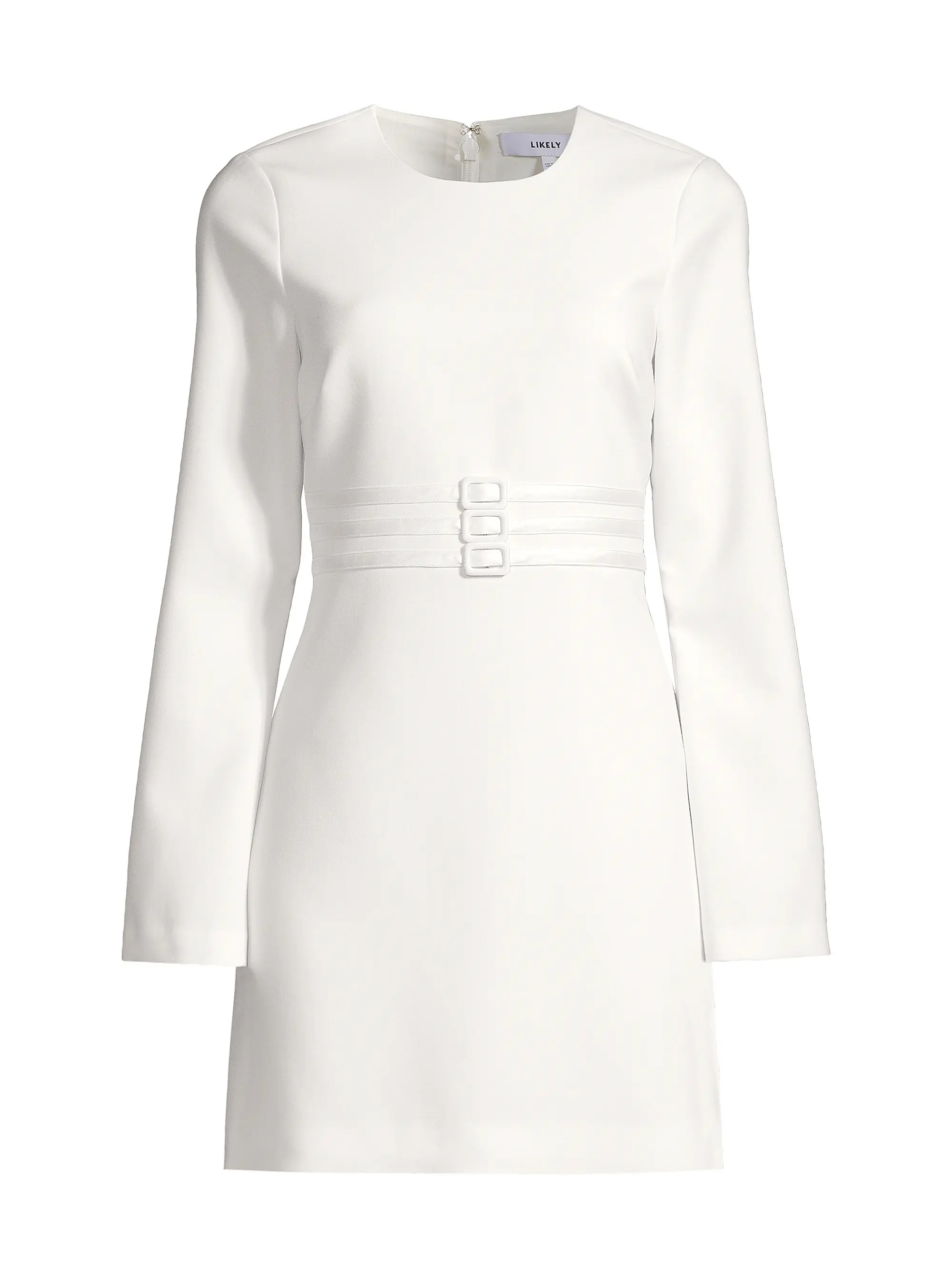 Elena Long-Sleeve Belted Minidress | Saks Fifth Avenue