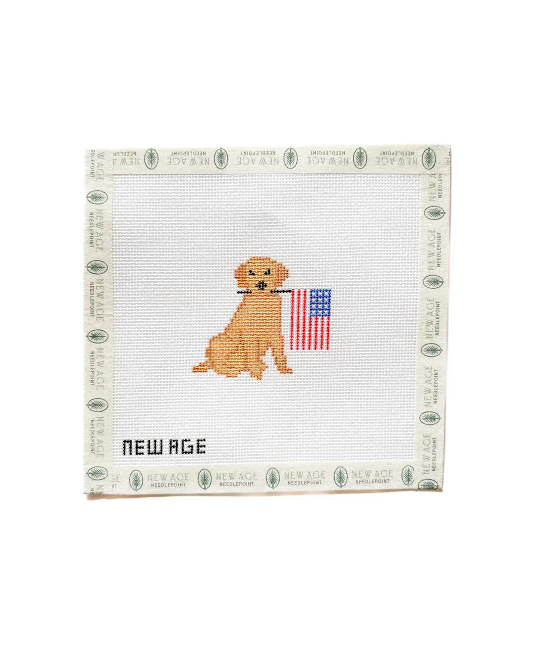 Patriotic Golden Retriever Needlepoint Canvas – 18 Mesh Hand-painted Dog With American Flag –... | Etsy (Global)