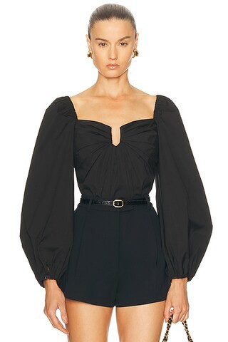 Carolina Herrera Sweetheart Top in Black - Black. Size 2 (also in 4). | FWRD 