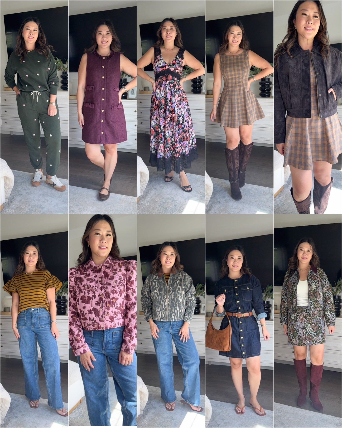 Walmart new arrivals // fall fashion 

Sweatshirt - Medium
Joggers - Small
Floral Dress - 4
Tweed Dress - Small
Plaid Dress - Medium
Suede Jacket - Medium
Striped Tee - Small
Denim - 6 Short
Flower Jacket - Medium
Leopard Jacket - Medium
Denim Dress - Medium
Floral Jacket - Medium but can size down
Floral Skirt - 6

#LTKootd #LTKSeasonal #LTKOver40
