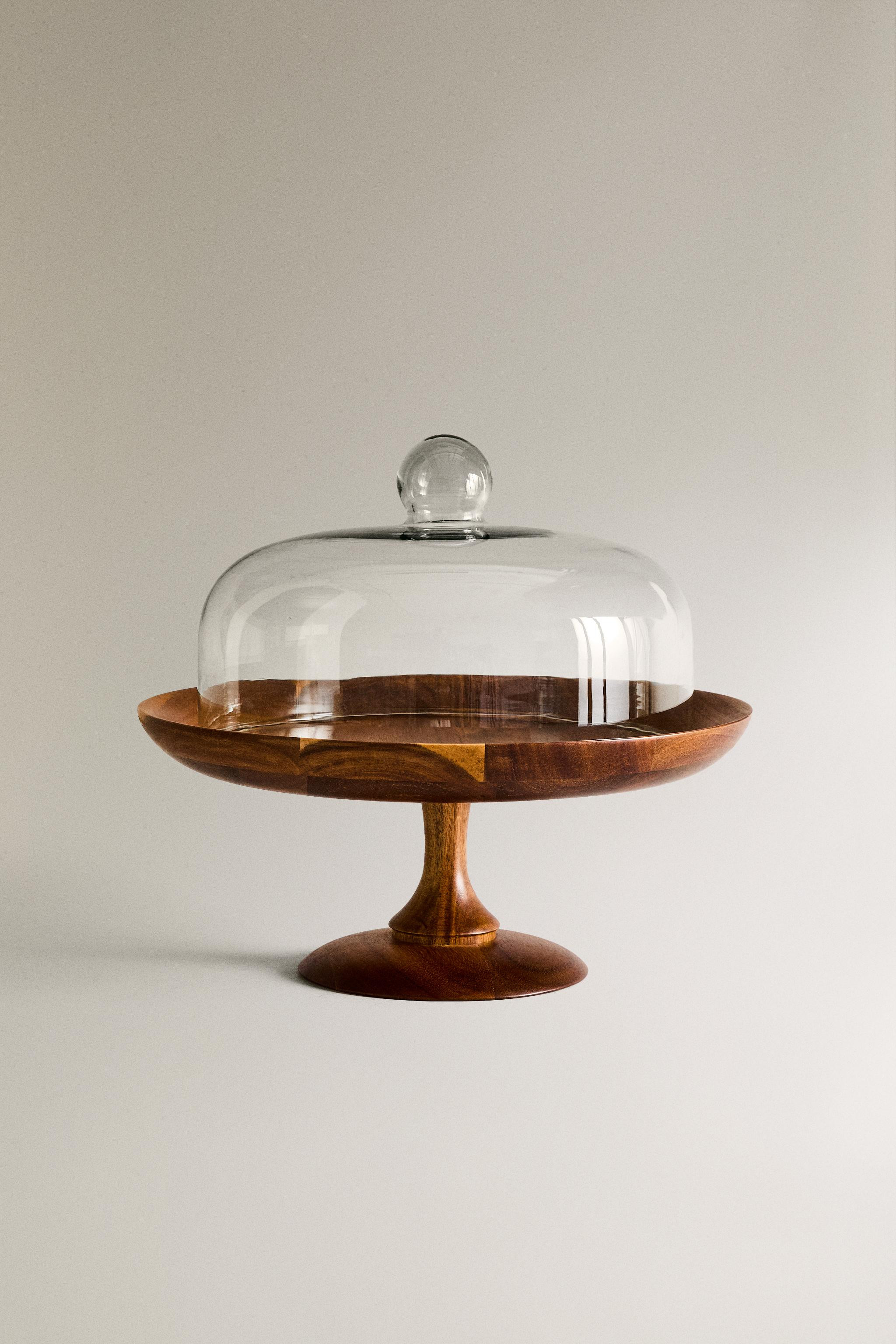WOODEN CAKE PLATE | Zara UK