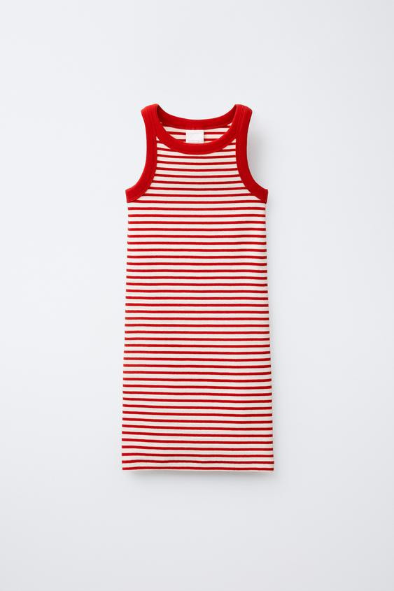 STRIPED RIBBED DRESS | Zara US
