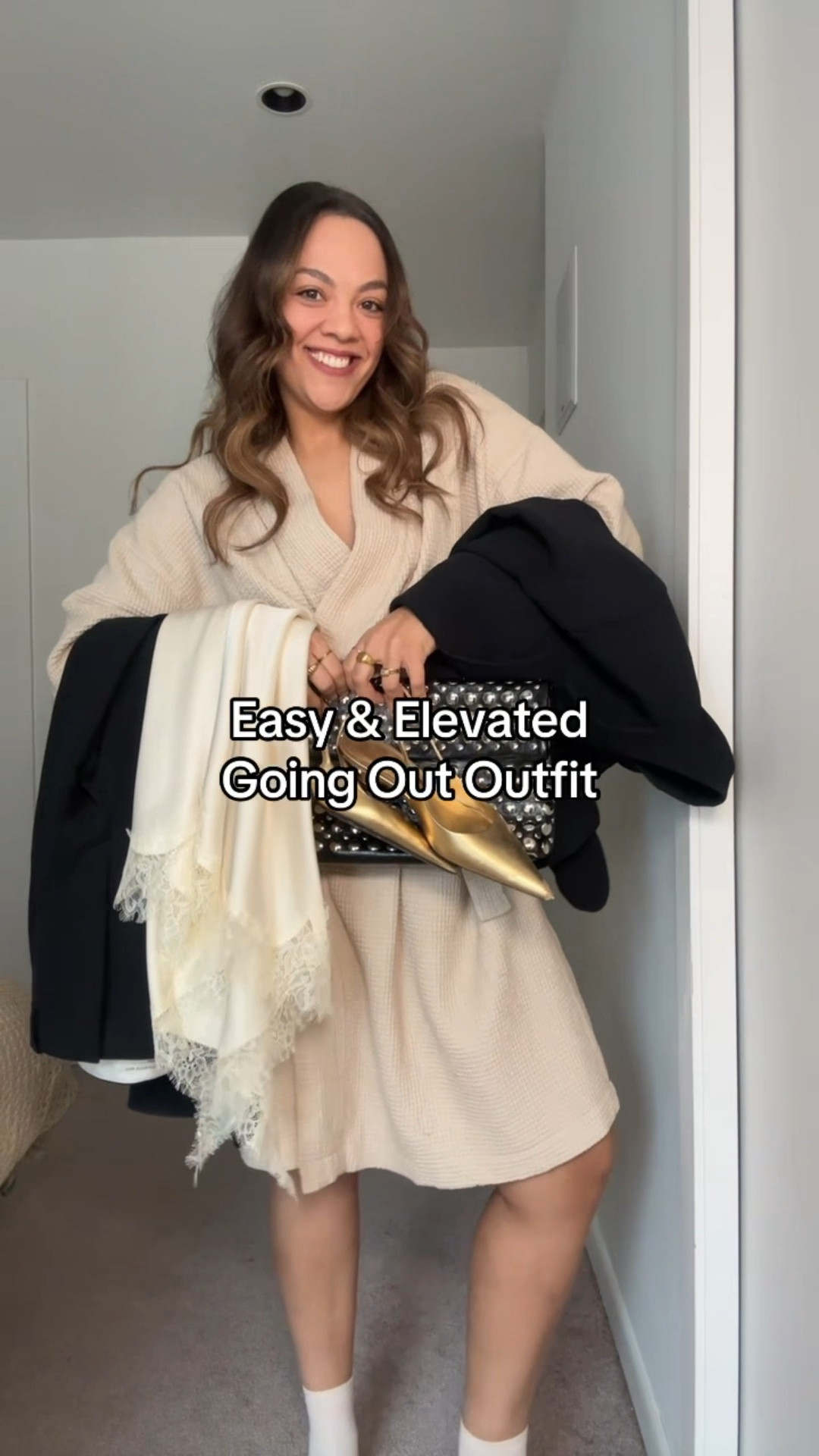 Easy and elevated going out outfit!

-Aritzia black blazer, I have a size 10. 
-Aritzia black tailored pants, I have a size 10. 
-Zara lace trimmed asymmetrical dress, I have a large. 
-Anthropologie silver studded black clutch bag. 
-Fold sling backs, similar linked. 


#LTKstyletip #LTKdatenight #LTKpartywear