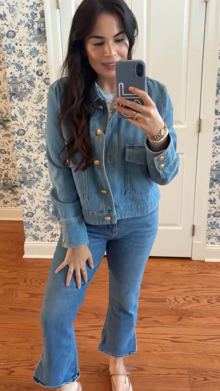 Outfit of the day for the farmers market. I love this denim jacket from Sezane. Mine is sold out but linking similar!

#LTKGiftGuide #LTKmomlife #LTKdayinmylife
