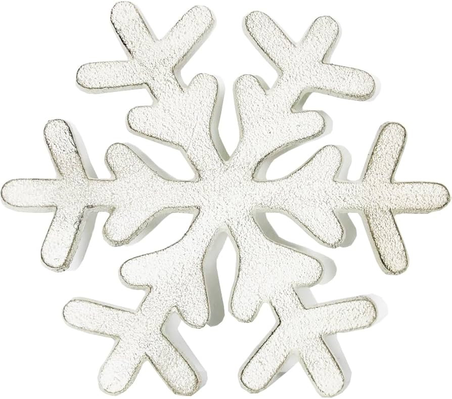 Tinsow Christmas Cast Iron Trivet Potholder White Snowflake Holiday Trivet for Christmas Kitchen ... | Amazon (US)