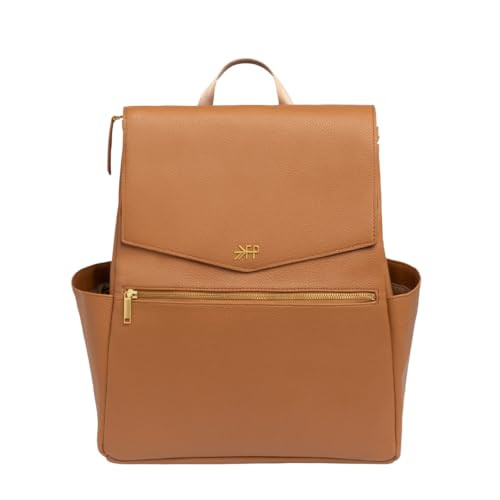 Leather Diaper Bag Backpack, Large Capacity with Insulated Pockets | Freshly Picked | Amazon (US)